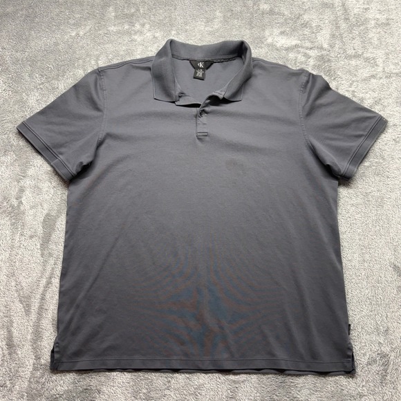 Calvin Klein Other - Calvin Klein Polo Shirt Mens Large Gray Good Cotton Short Sleeve Casual